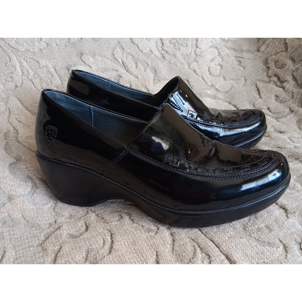 Ariat Black Patent Leather Clogs